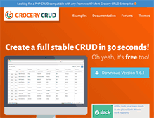 Tablet Screenshot of grocerycrud.com